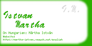istvan martha business card